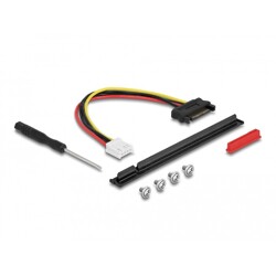 Adapter M.2 z wpustem A+E - PCIe x16 NVMe, kątowy z kablem 20 cm Delock 64220 Adapter M.2 z wpustem A+E - PCIe x16 NVMe, kątowy z kablem 20 cm Delock 64220