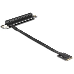 Adapter M.2 z wpustem A+E - PCIe x16 NVMe, kątowy z kablem 20 cm Delock 64220 Adapter M.2 z wpustem A+E - PCIe x16 NVMe, kątowy z kablem 20 cm Delock 64220