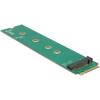 Adapter M.2 Key M męski - gniazdo M.2 Key A Delock 65699
