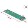 Adapter M.2 Key M męski - gniazdo M.2 Key E Delock 65831