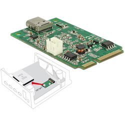 Mini PCIe karta rozszerzeń pełnowymiarowa 1 x USB Type-C 3.1 Gen 2 żeńskie Delock 95259