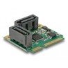 Mini PCIe karta rozszerzeń half size 2 x SATA 6 Gb/s Delock 95260