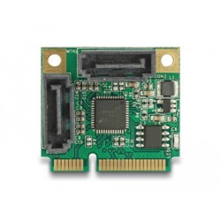 Mini PCIe karta rozszerzeń half size 2 x SATA 6 Gb/s Delock 95260 Mini PCIe karta rozszerzeń half size 2 x SATA 6 Gb/s Delock 95260