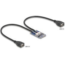 Adapter Mini PCIe pełnowymiarowy do 2 x USB 2.0 Typu-A żeńskie 30 cm Delock 64346