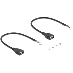 Adapter Mini PCIe pełnowymiarowy do 2 x USB 2.0 Typu-A żeńskie 30 cm Delock 64346 Adapter Mini PCIe pełnowymiarowy do 2 x USB 2.0 Typu-A żeńskie 30 cm Delock 64346