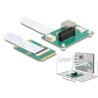 Konwerter mini PCIe męski na PCI Express x1 z elastycznym kablem i portem USB Delock 64345