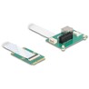 Konwerter mini PCIe męski na PCI Express x1 z elastycznym kablem i portem USB Delock 64345