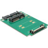 Konwerter złącze Micro SATA 1.8&quot; 16-stykowe na złącze mSATA pełny rozmiar Delock 62520