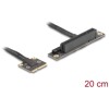 Adapter Mini PCIe męski na PCIe 3.0 x8 żeńskie kątowe 90° z kablem 20 cm Delock 81295