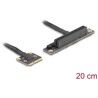 Adapter mini PCIe męski na PCIe 3.0 x8 żeńskie kątowe 90° z kablem 20 cm Delock 81295