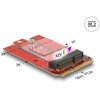 Adapter Mini PCIe na gniazdo M.2 z kluczem E Delock 63909