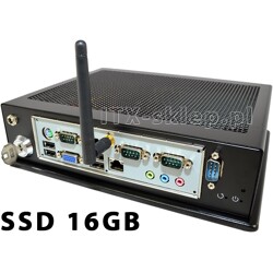 Komputer przemysłowy Atom D510 2GB 1xRS-485 3xRS-232 2xLAN SSD 16GB C02-J550-SD16-S-W