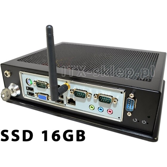 Komputer przemysłowy Atom D510 2GB 1xRS-485 3xRS-232 2xLAN SSD 16GB C02-J550-SD16-S-W
