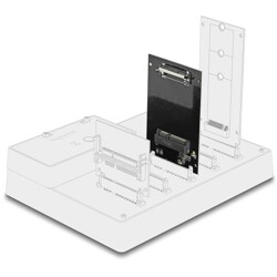 Adapter SATA 22-pinowy męski na gniazdo mSATA Delock 64100 Adapter SATA 22-pinowy męski na gniazdo mSATA Delock 64100