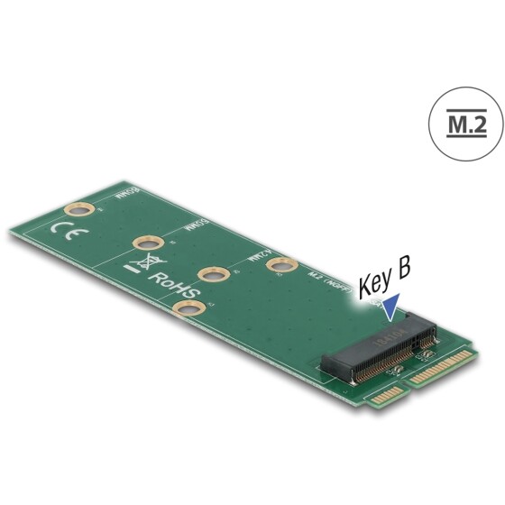 Adapter mSATA na gniazdo M.2 z kluczem B Delock 64109
