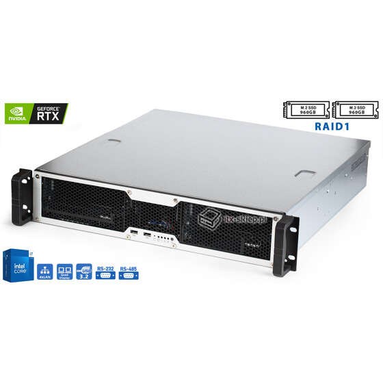 Stacja graficzna 2U Core i7-14700T 3,60GHz 64GB DDR5 4xLAN DeltaRender-i7-RTX2000-64GB
