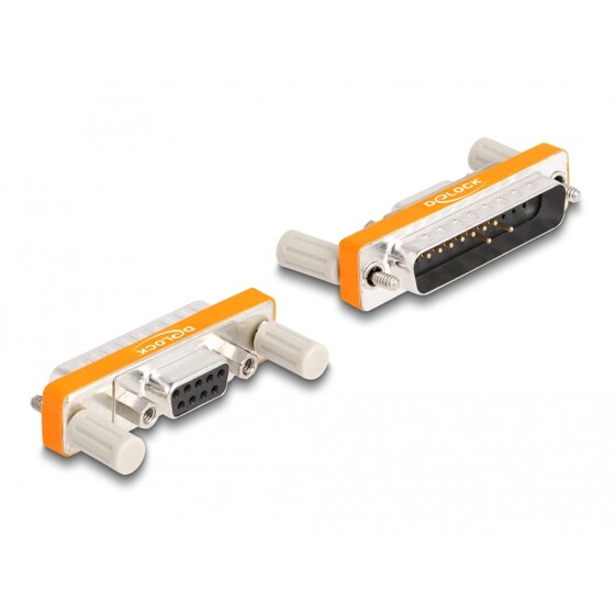 Adapter D-Sub 9pin żeński na D-Sub 25pin męski ze śrubami Delock 66981