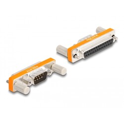 Adapter D-Sub 9pin męski na D-Sub 25pin żeński ze śrubami Delock 66982