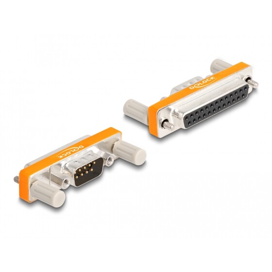 Adapter D-Sub 9pin męski na D-Sub 25pin żeński ze śrubami Delock 66982