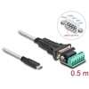 Adapter USB Typ-C na RS-422/485 z blokiem zacisków 6pin 5V 0,5m Delock 64266
