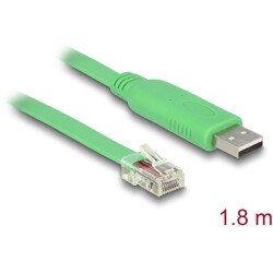 Przejściówka USB 2.0 Typ-A męska - Serial RS-232 RJ45 męski 1,8m Delock 62960