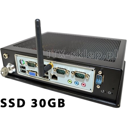 Komputer przemysłowy Atom D510 2GB 1xRS-485 3xRS-232 2xLAN SSD 30GB C02-J550-SD30-S-W