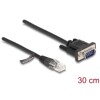 Kabel RJ45 męski na RS-232 D-Sub 9pin męski 30cm czarny Delock 88008