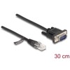 Kabel RJ45 męski na RS-232 D-Sub 9pin męski 30cm czarny Delock 88008
