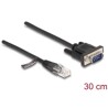 Kabel RJ45 męski na RS-232 D-Sub 9pin męski 30cm czarny Delock 88008