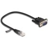 Kabel RJ45 męski na RS-232 D-Sub 9pin męski 30cm czarny Delock 88008