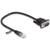 Kabel RJ45 męski na RS-232 D-Sub 9pin męski 30cm czarny Delock 88008