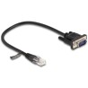Kabel RJ45 męski na RS-232 D-Sub 9pin męski 30cm czarny Delock 88008