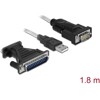 Adapter USB 2.0 Typ-A na złącze DB9 RS-232 + adapter DB25 Delock 61308