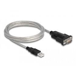 Adapter USB 2.0 Typ-A na RS-232 D-Sub 9pin + adapter D-Sub 25pin Delock 61314