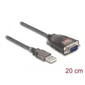 Adapter USB-A do 1x Serial RS-232 FTDI FT231XS 20cm Delock 61412