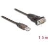 Adapter USB 2.0 Typ-A na męskie szeregowe RS-232 D-Sub 9pin z wkrętami 1,5m Delock 62645