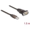 Adapter USB 2.0 Typ-A na męskie szeregowe RS-232 D-Sub 9pin z wkrętami 1,5m Delock 62645