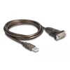 Adapter USB 2.0 Typ-A na męskie szeregowe RS-232 D-Sub 9pin z wkrętami 1,5m Delock 62645