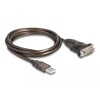Adapter USB 2.0 Typ-A na męskie szeregowe RS-232 D-Sub 9pin z wkrętami 1,5m Delock 62645