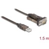 Adapter USB 2.0 Typ-A na RS-232 D-Sub 9pin męski ze śrubami 1,5m Delock 62646