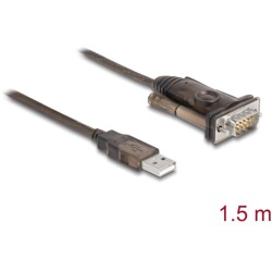 Adapter USB 2.0 Typ-A na RS-232 D-Sub 9pin męski ze śrubami 1,5m Delock 62646