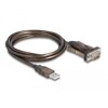 Adapter USB 2.0 Typ-A na RS-232 D-Sub 9pin męski ze śrubami 1,5m Delock 62646