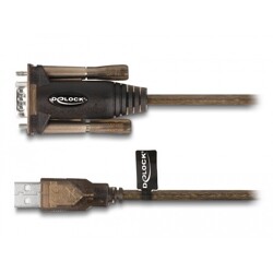 Adapter USB 2.0 Typ-A na RS-232 D-Sub 9pin męski ze śrubami 1,5m Delock 62646