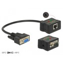 Adapter RS-232 DB9 RJ45 męski na RS-232 DB9 RJ45 żeński z ochroną ESD Delock 63934