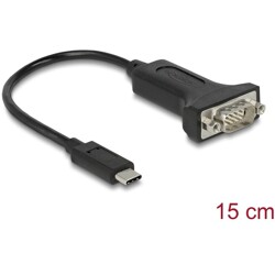 Adapter USB Typ-C na złącze DB9 RS-232 Delock 63908