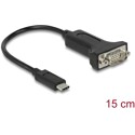 Adapter USB Typ-C na złącze DB9 RS-232 Delock 63908