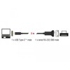 Adapter USB Typ-C na męskie szeregowe RS-232 D-Sub 9pin z wkrętami 2m Delock 64196