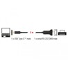 Adapter USB Typ-C na męskie szeregowe RS-232 D-Sub 9pin z wkrętami 2m Delock 64196