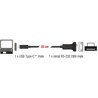 Adapter USB Typ-C na męskie szeregowe RS-232 D-Sub 9pin z wkrętami 25cm Delock 64307