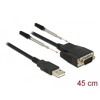 Przejściówka USB 2.0 Typ-A męska na RS-232 DB9 męska ze śrubami ochrona ESD Delock 62958